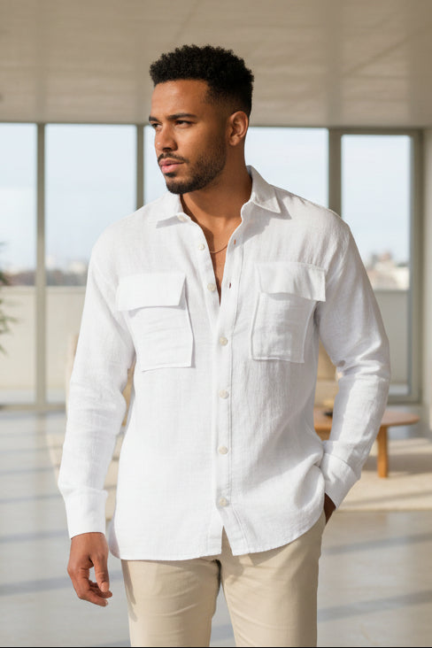 Chemise homme à manches longues