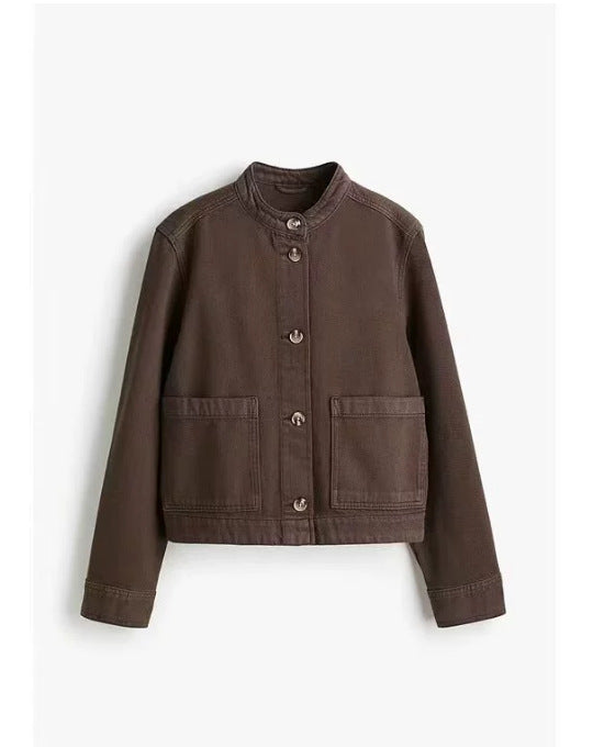 Denim Jacket for Women, Twill Fabric, Casual Outerwear