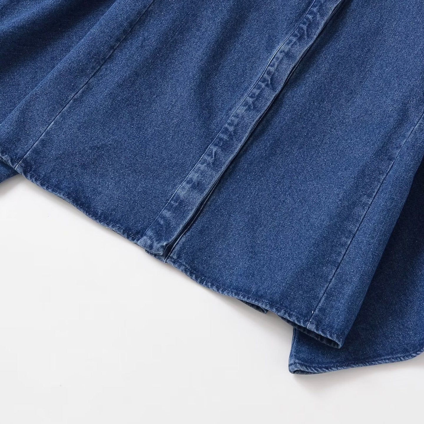 Long Sleeve V-Neck Denim Shirt for Women