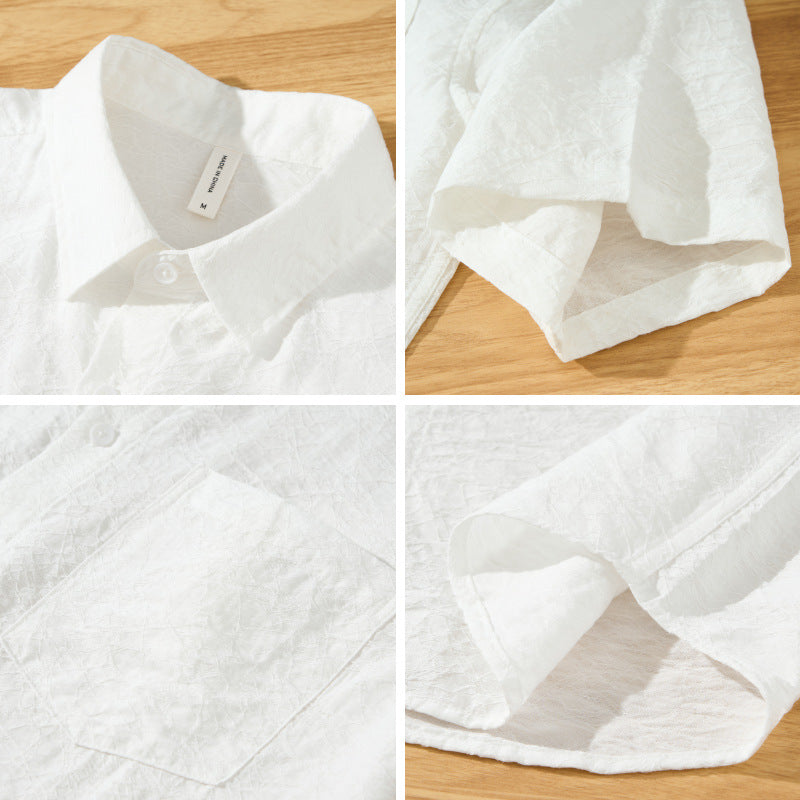 Men's Short sleeved loose fitting shirt