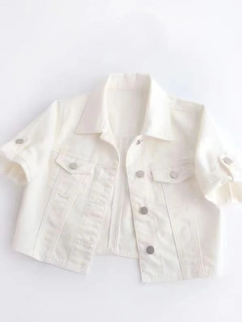 Cropped Denim Jacket Plus Size