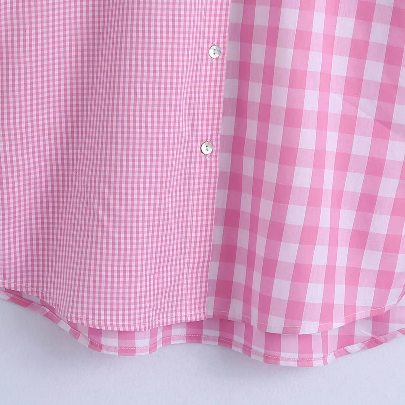 Style Women's Blouse with Splicing Design, Fashionable and Versatile Classic Shirt