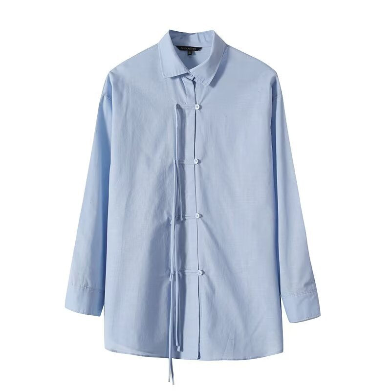Design inspired linen casual long sleeved shirt