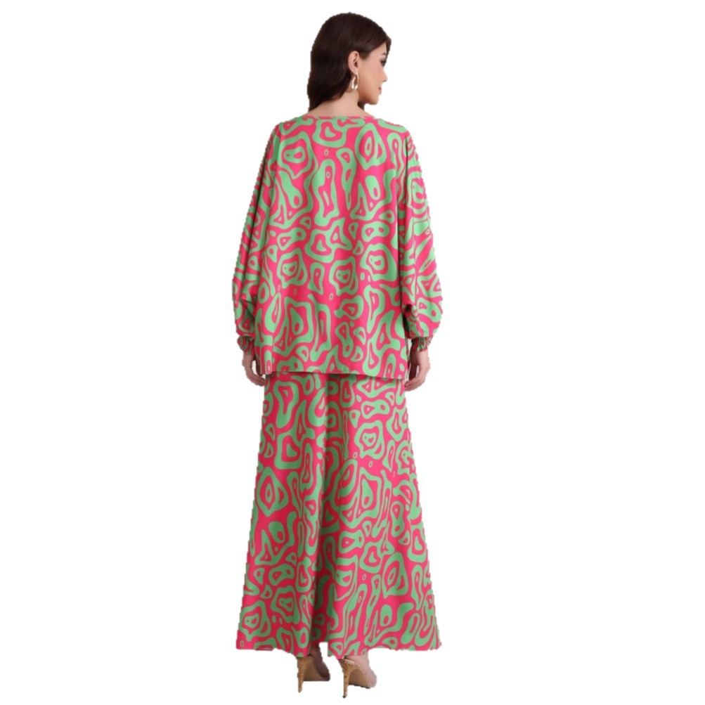 Women's Plus Size Printed Dress Set