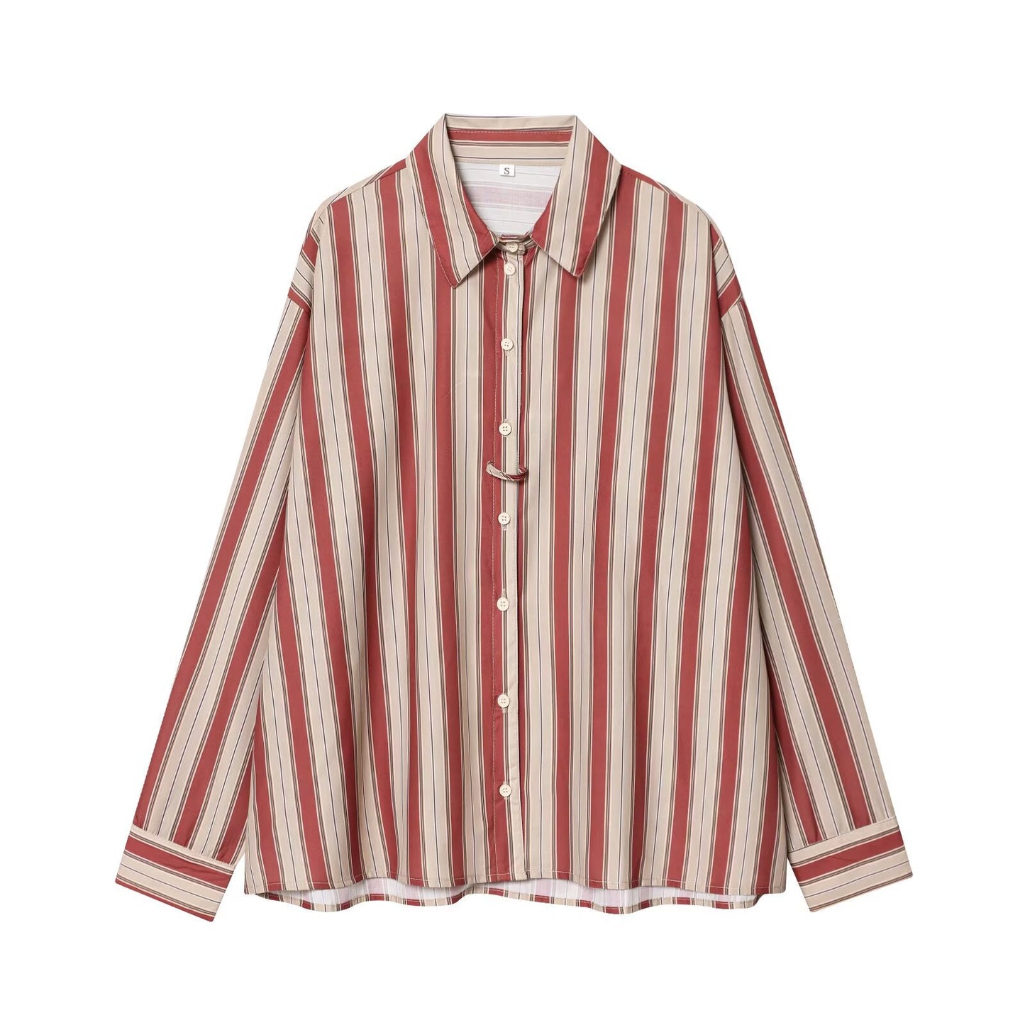 Back strap striped shirt for women
