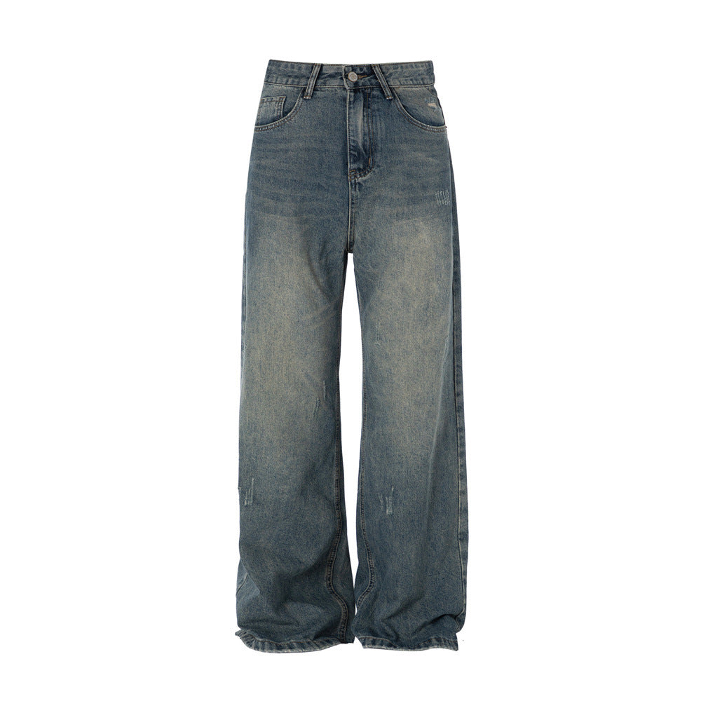 Make old washed denim floor pants