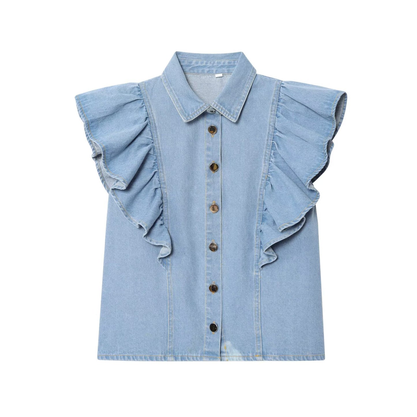 Stacked denim shirt