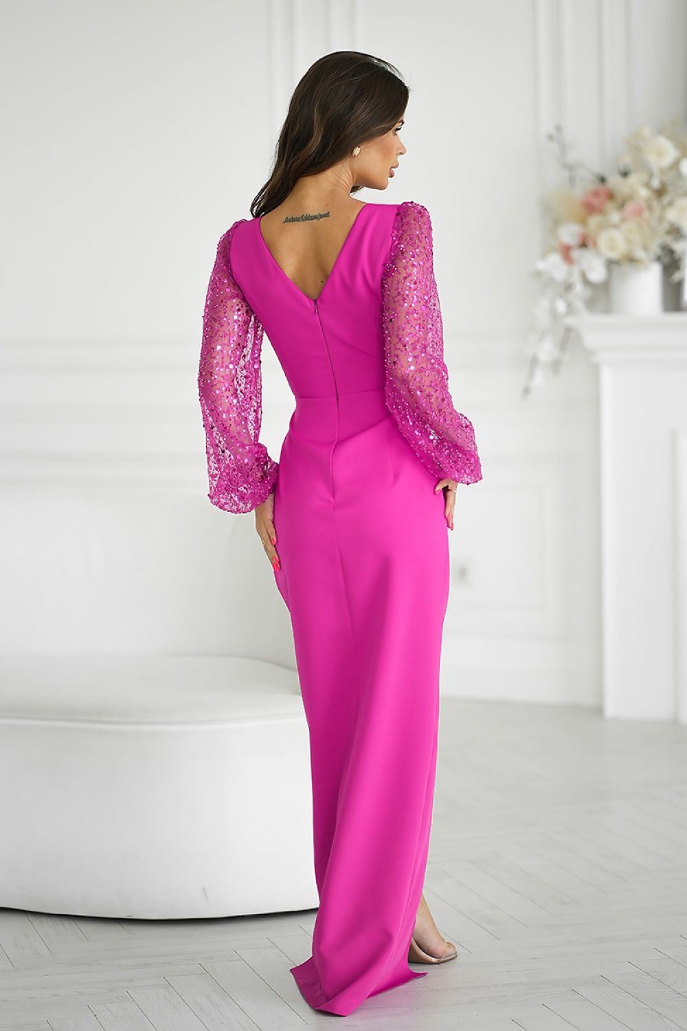 Robe longue Bicotone