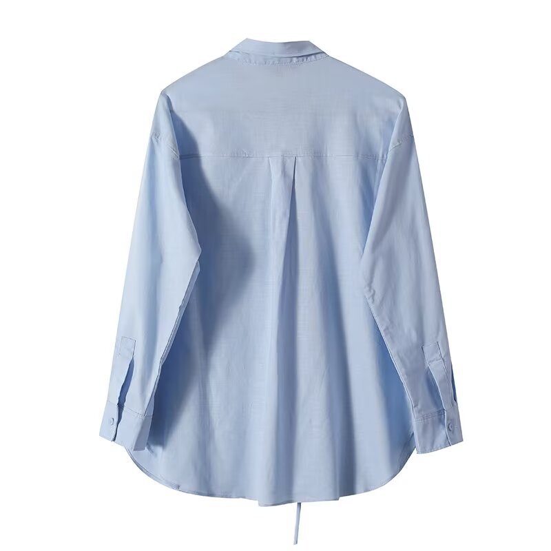 Design inspired linen casual long sleeved shirt