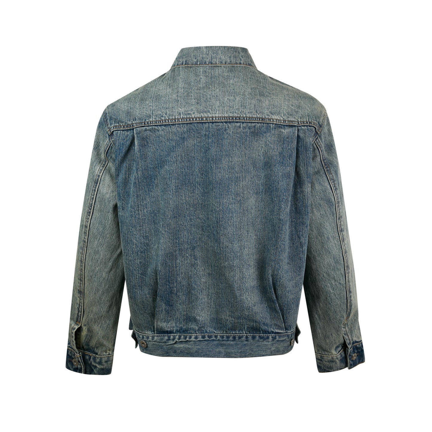 Retro vintage silhouette denim short versatile jacket