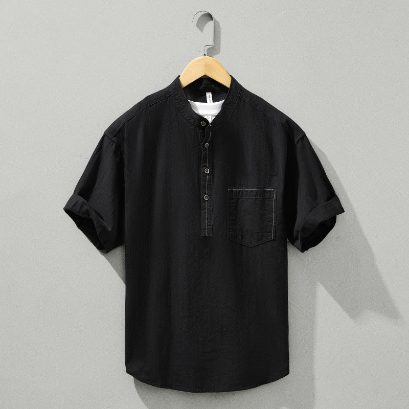 Men's short sleeved shirt loose top