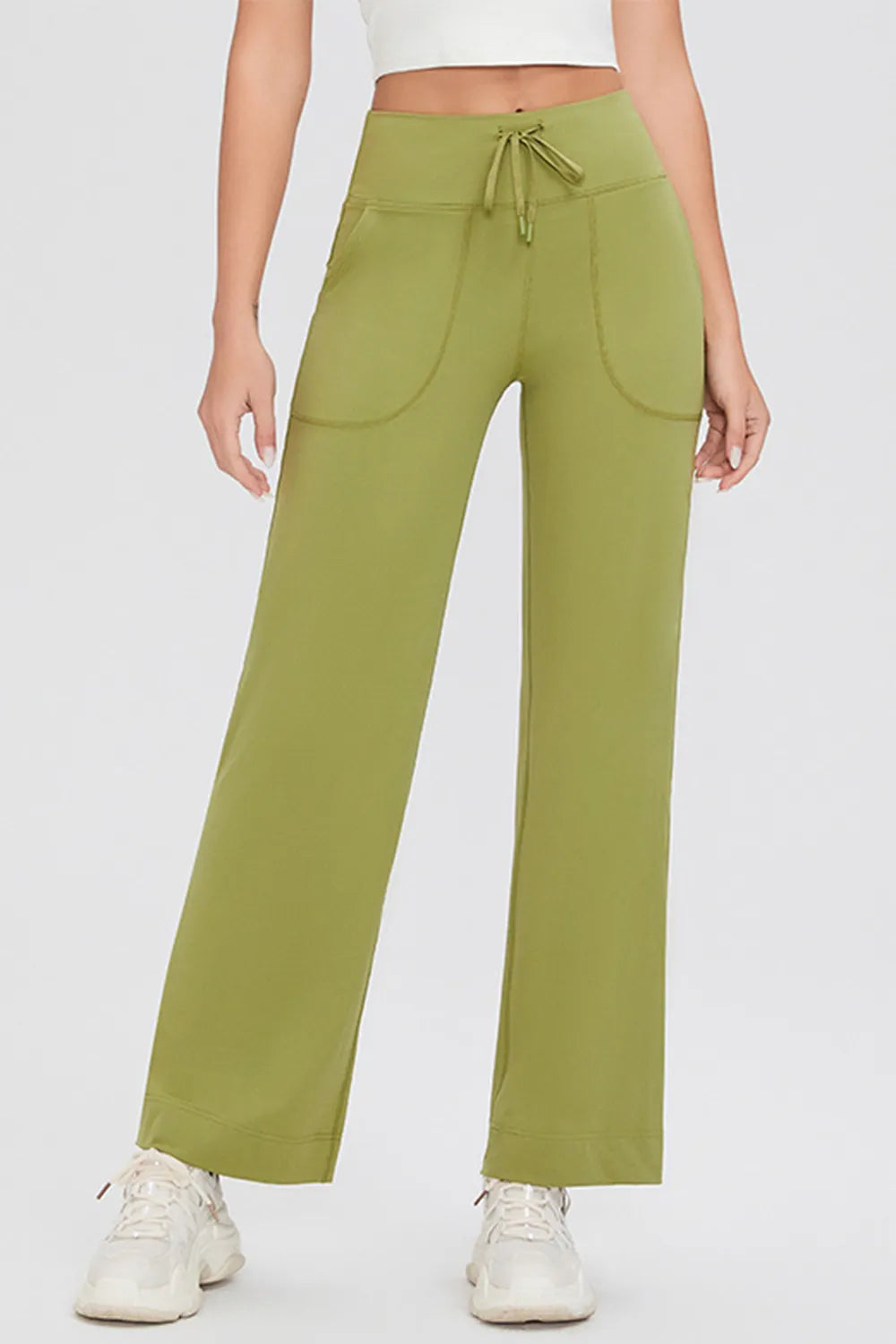 Basic Bae Full Size Drawstring High Waist Pants with Pockets