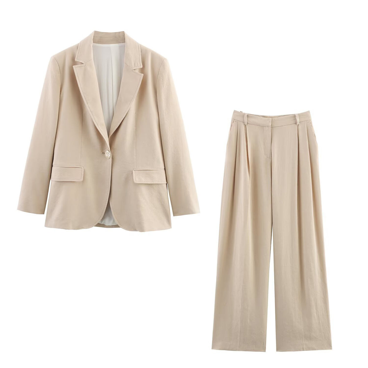 One button suit jacket+pants set for women