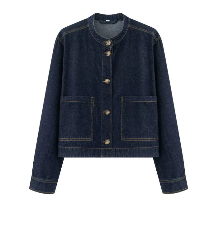 Denim Jacket for Women, Twill Fabric, Casual Outerwear