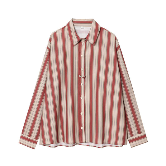 Back strap striped shirt for women