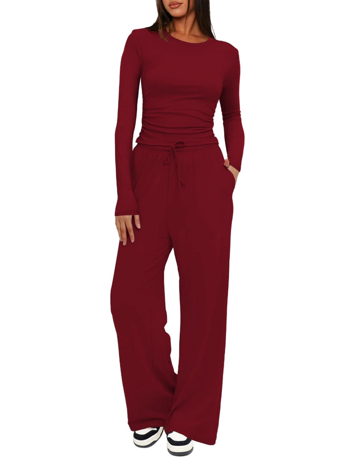 Long sleeved solid color suit
