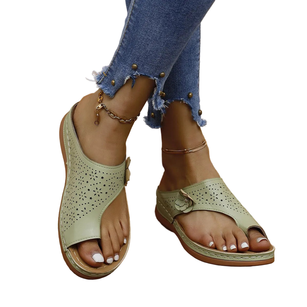 Sandales à talon compensé