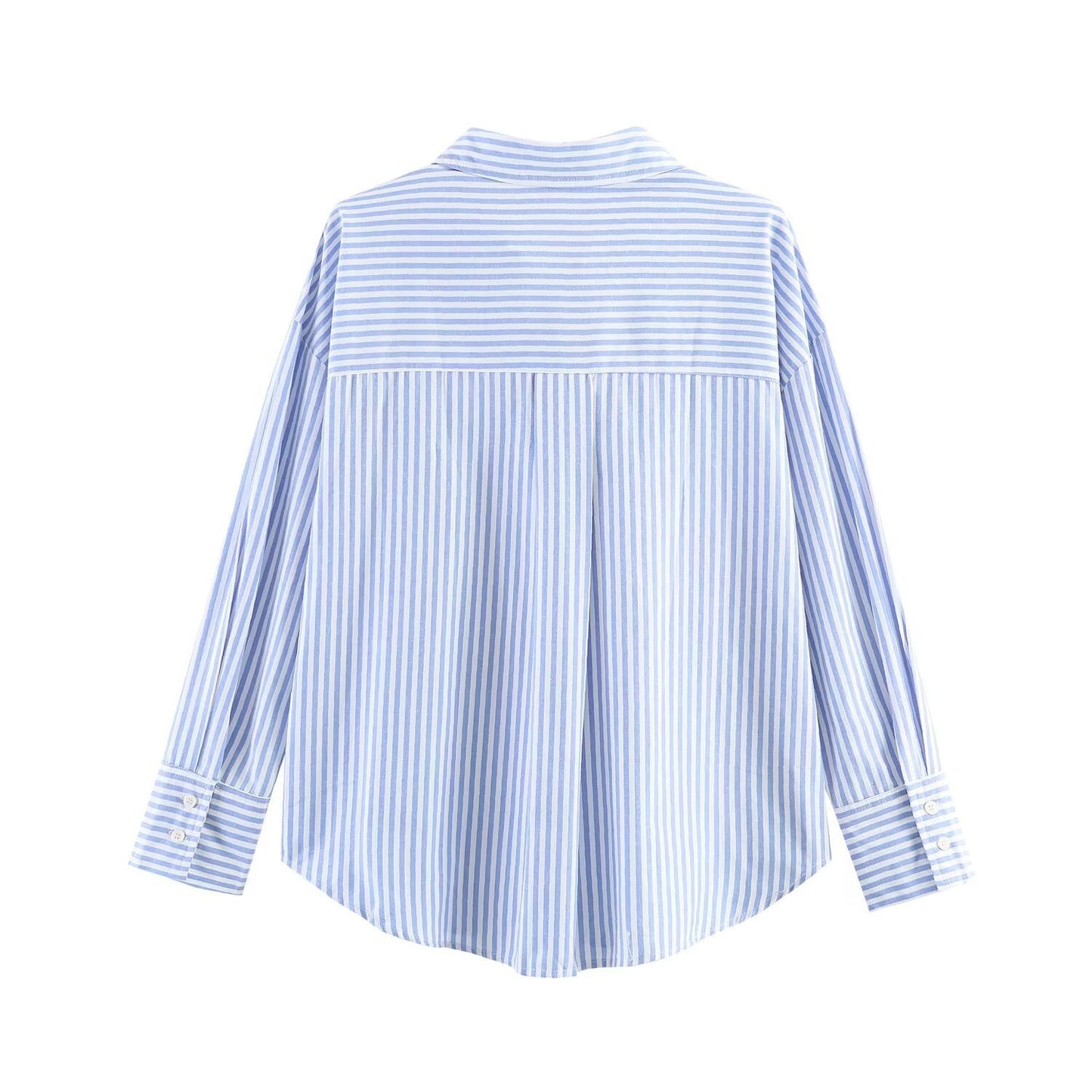 Minimalist style loose and versatile striped shirt