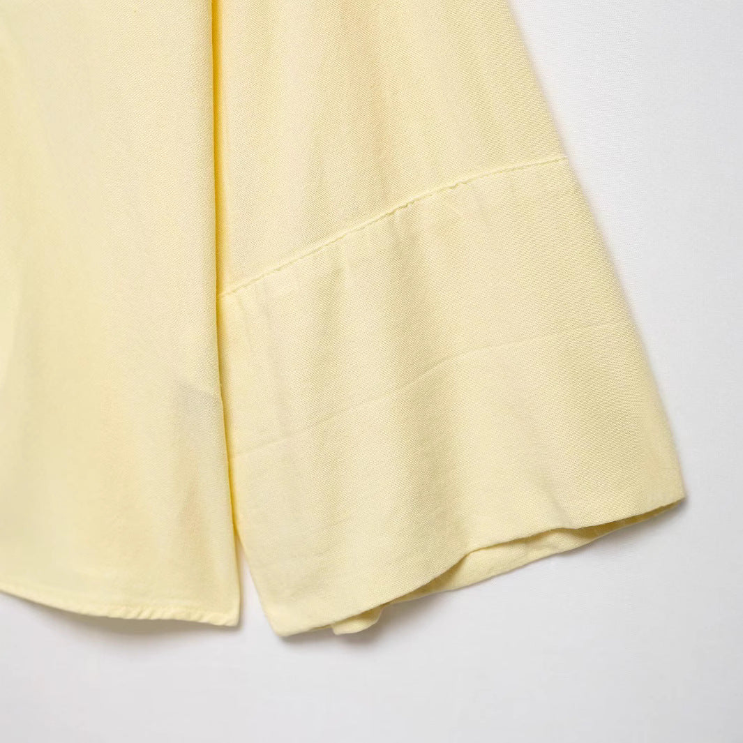 Collar long sleeved loose casual shirt top for women