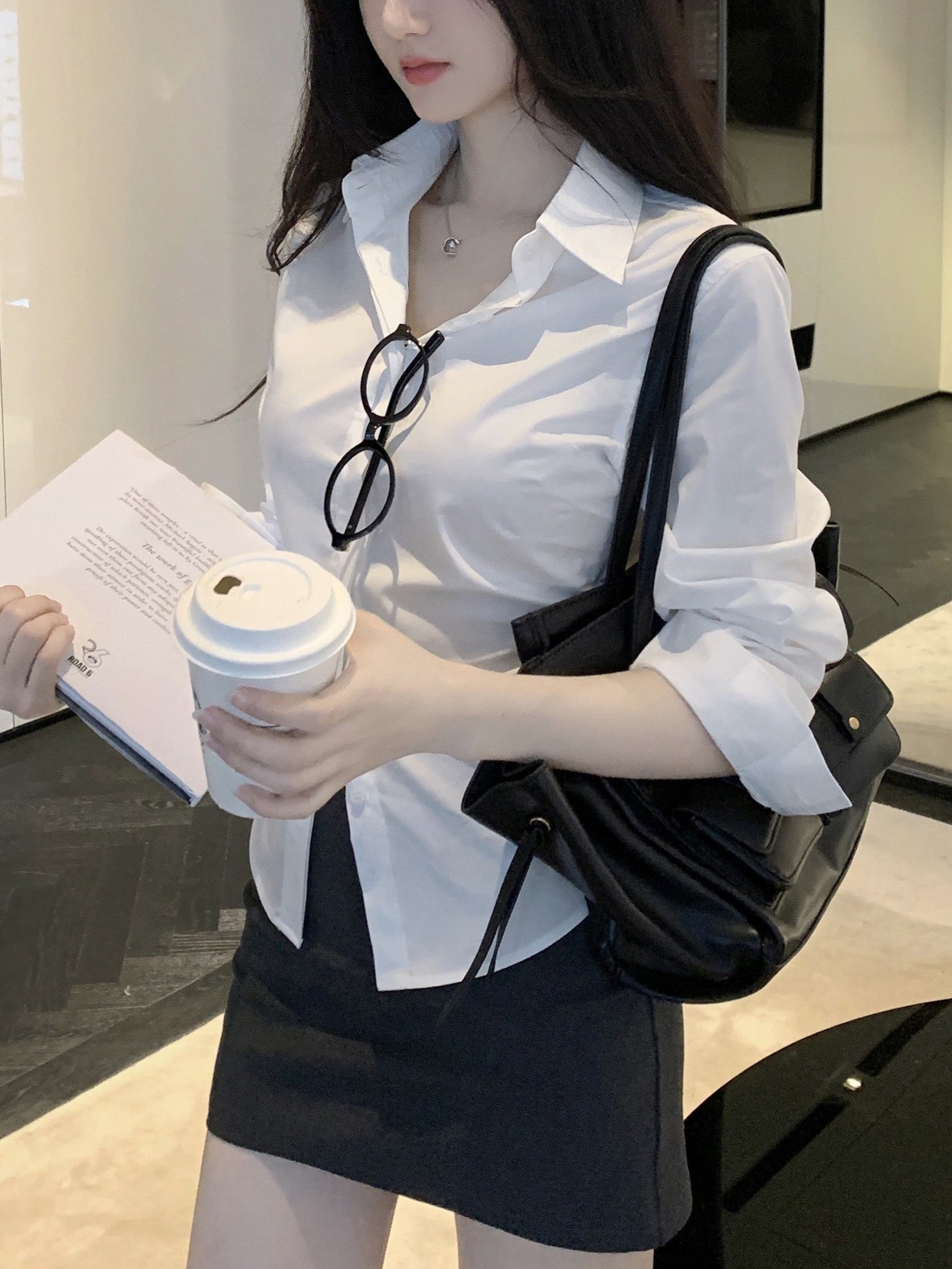 Long Sleeve Blouse Women's Design Sense Fitted Top