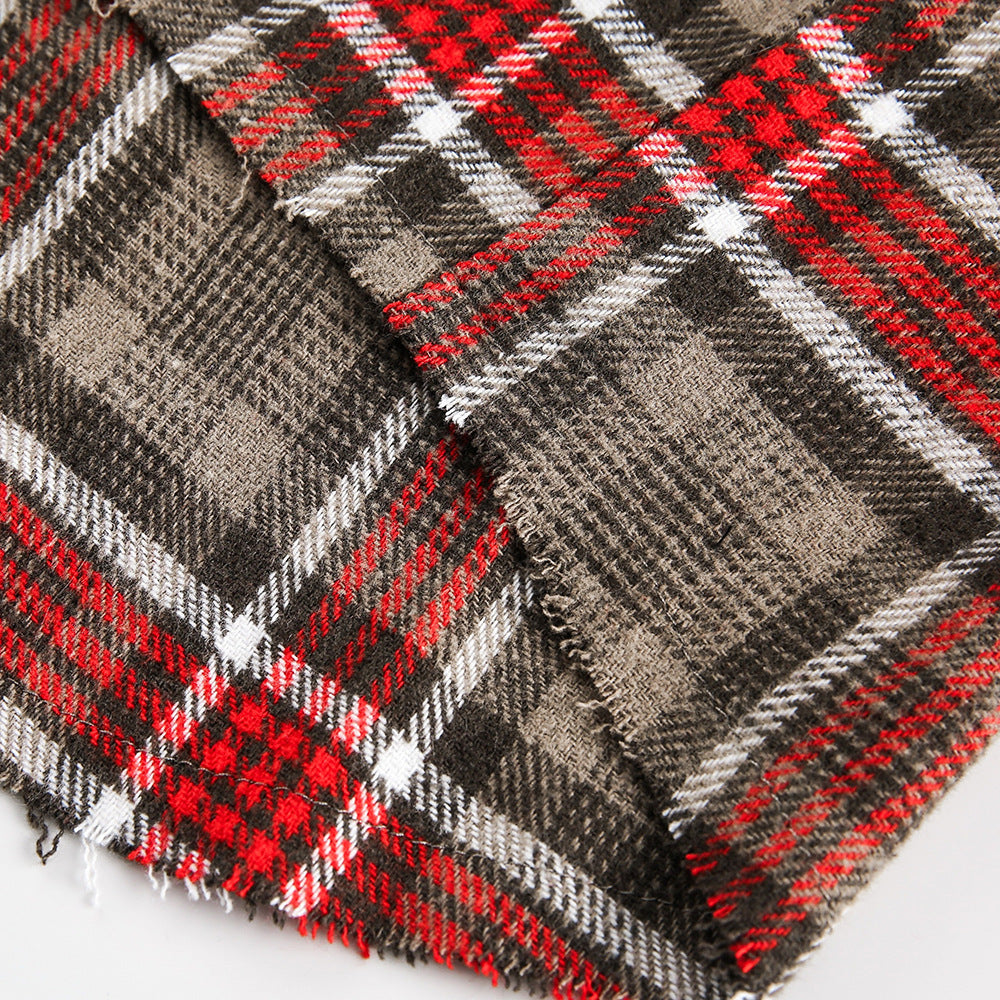 Plaid loose long sleeved shirt