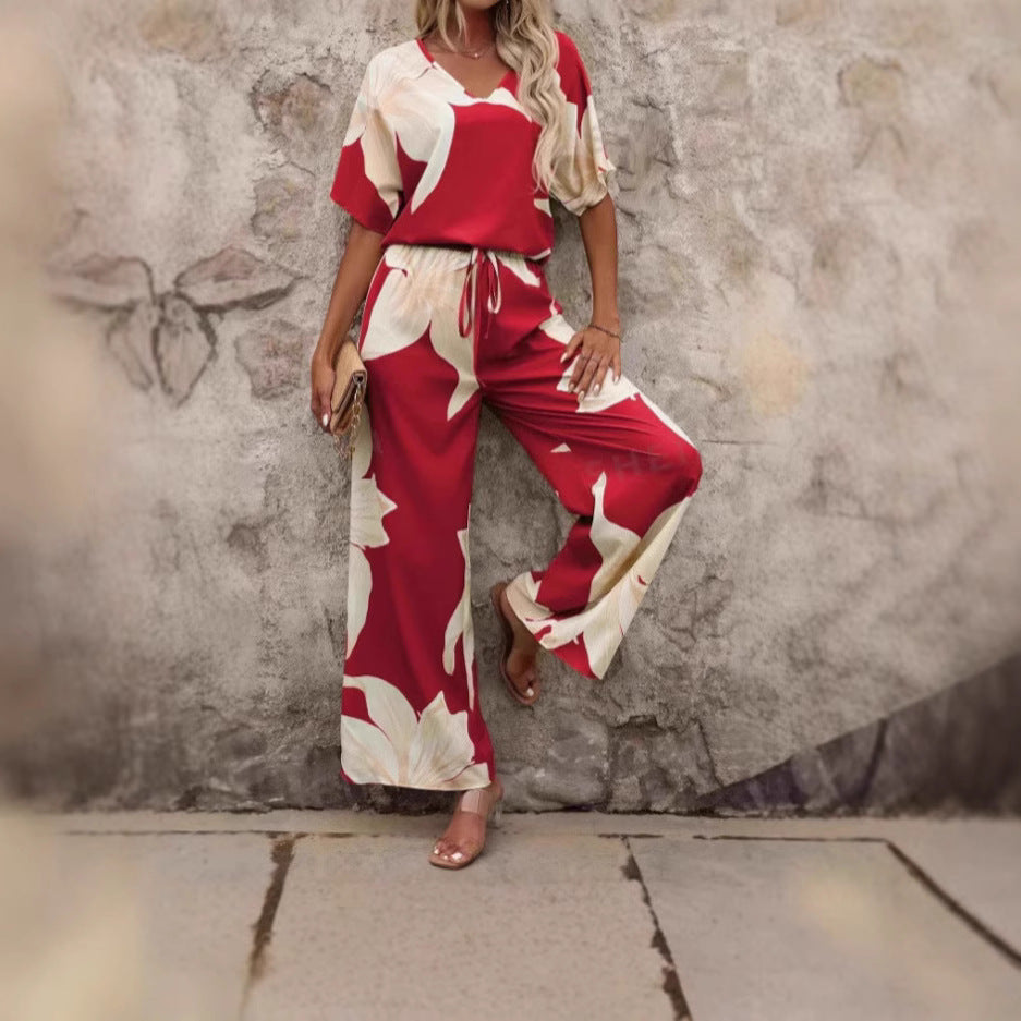 Fashionable Printed Casual Set for Women Spring Summer New Style Printed Fashion Outfit