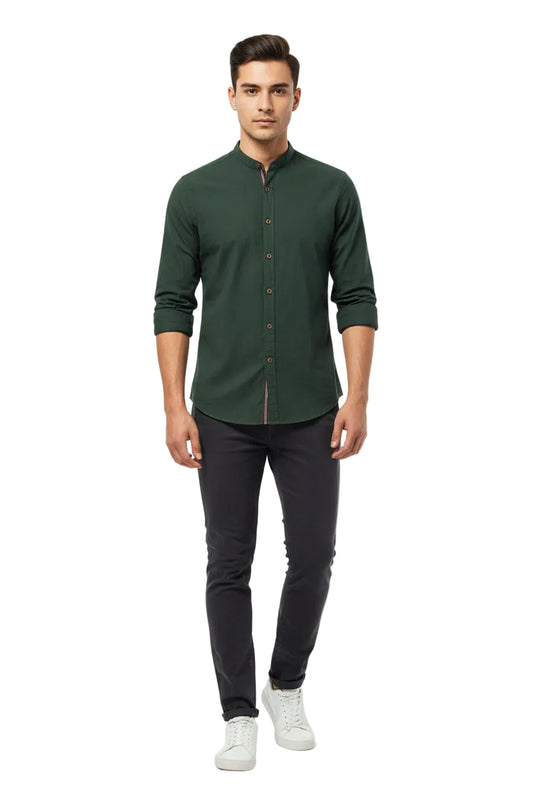 Chemise à boutons brodée