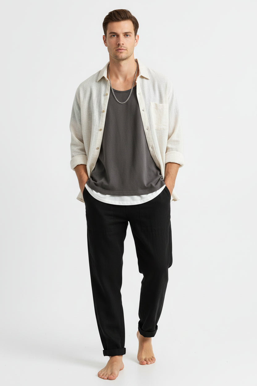 Pantalon à taille élastique