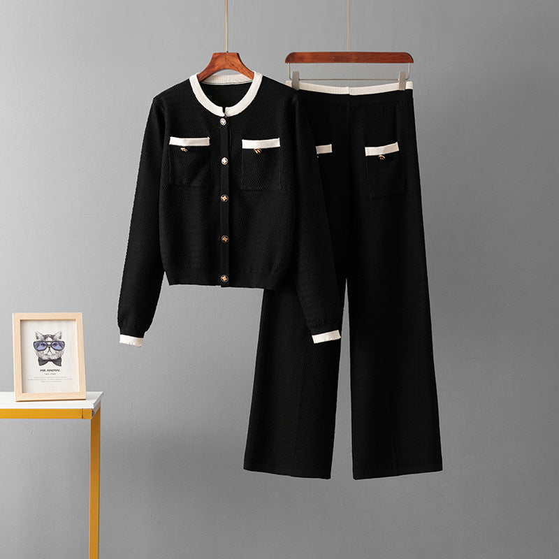 Long sleeved shirt high waisted pants set