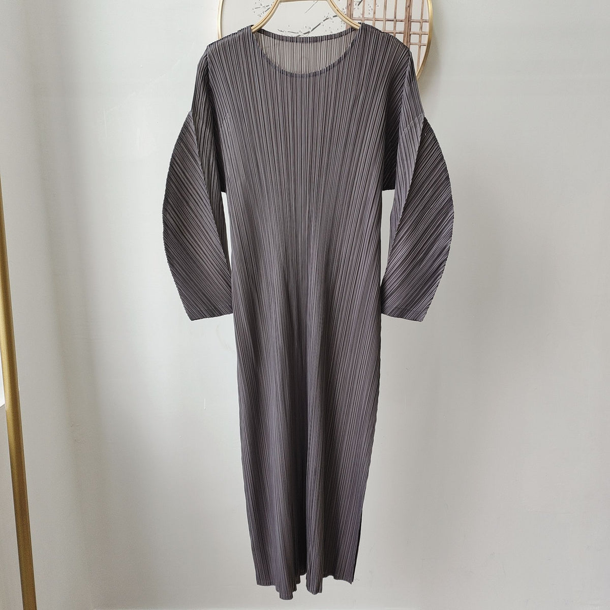 High-End Pleated Loose Casual Dress with Premium Quality, Large Size, Spring Fashion Style