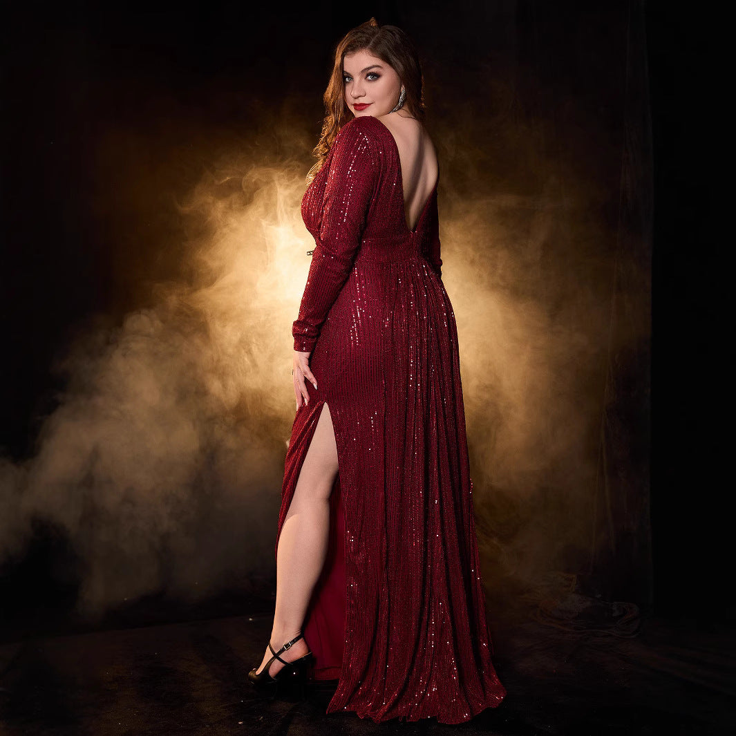 Elegant Wine Red Cocktail Dress for WomenPlus SizeStyle Evening Gown, Formal Occasion Dress