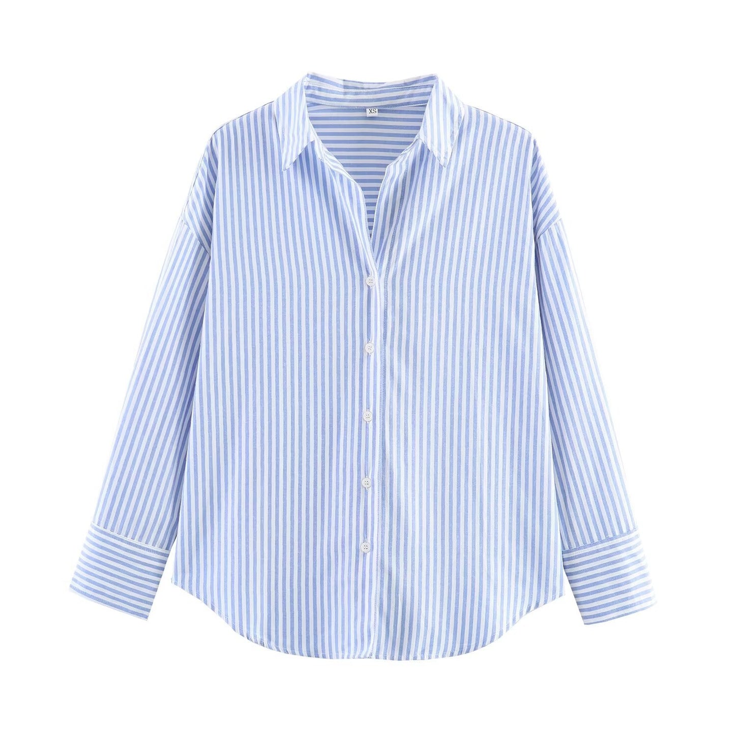 Minimalist style loose and versatile striped shirt