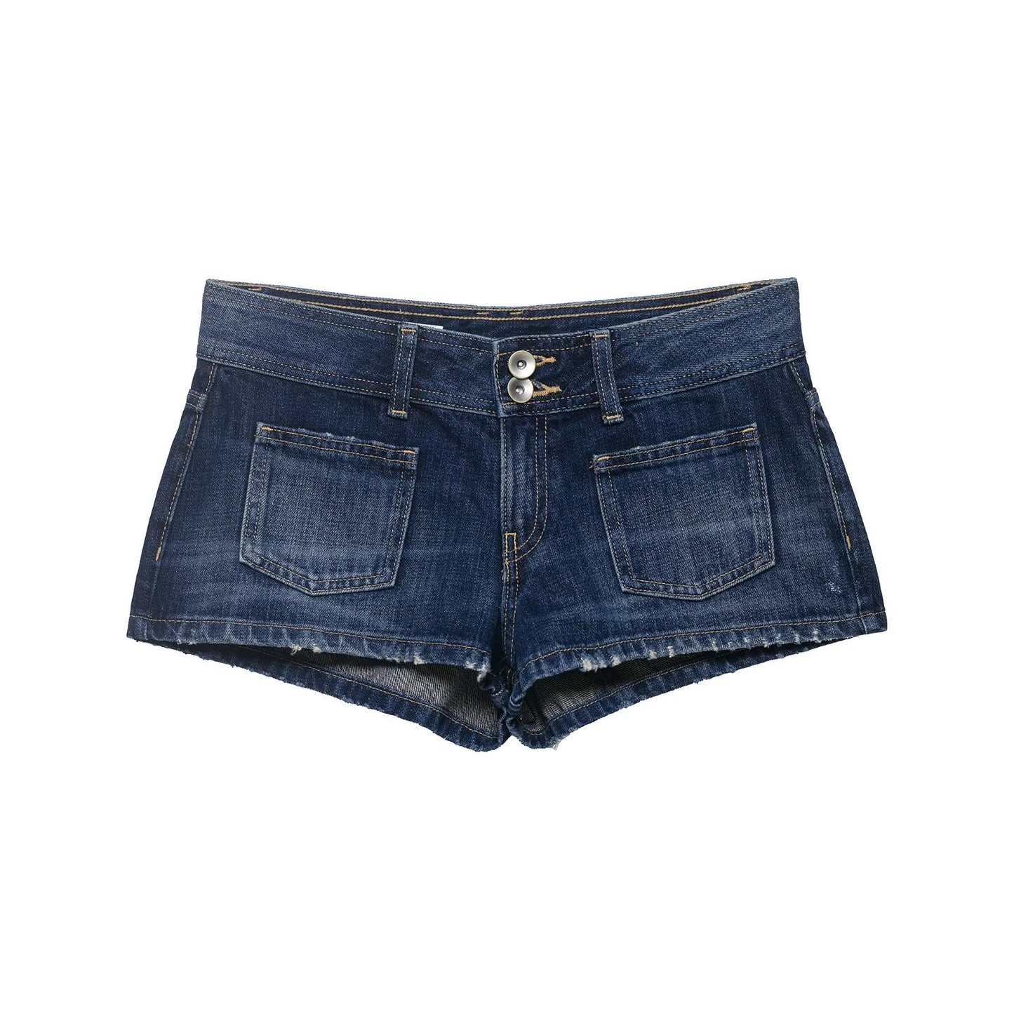 Street low rise mini denim shorts