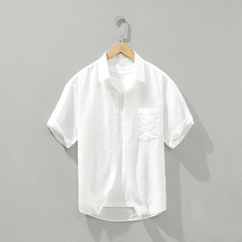 Men's Short sleeved loose fitting shirt