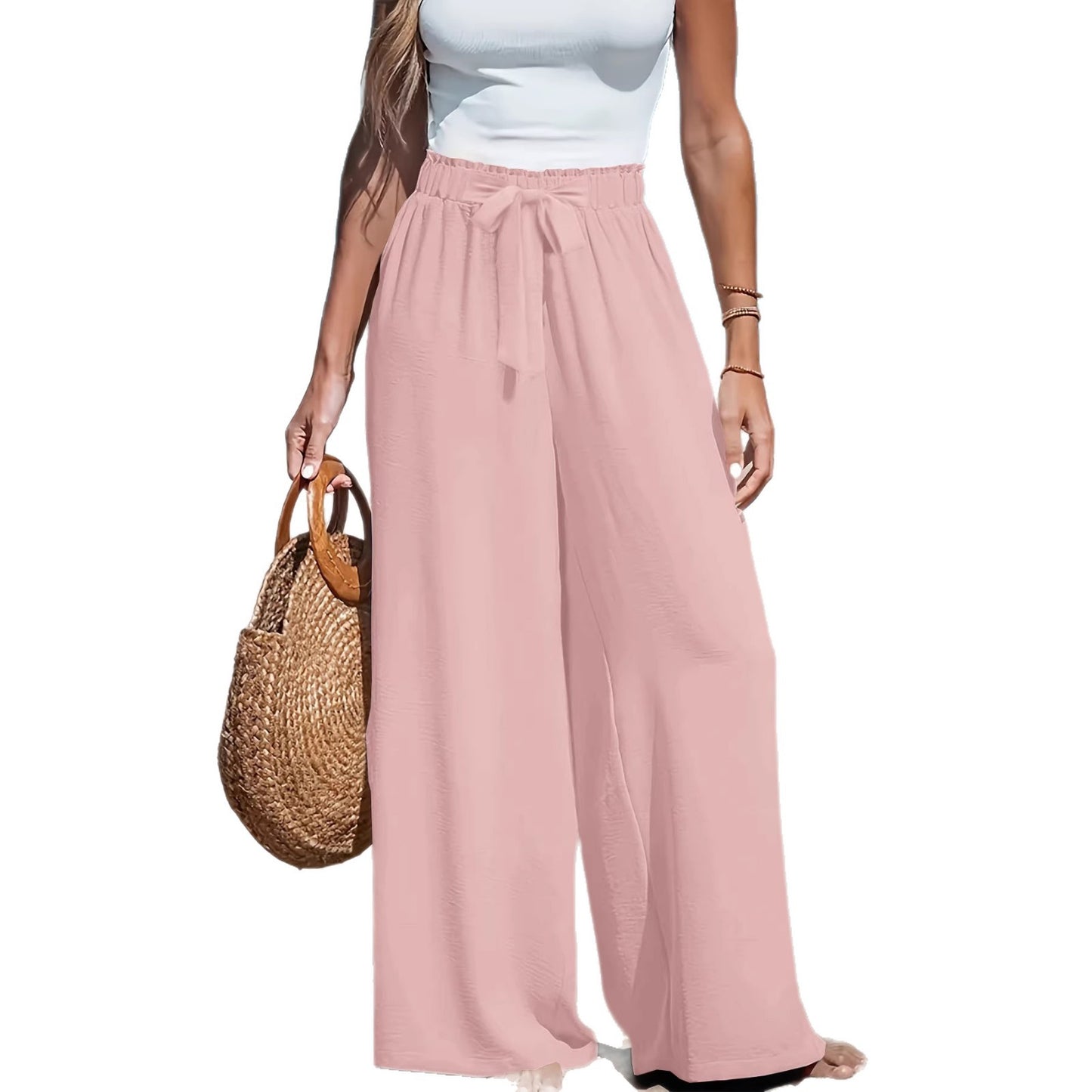 Ladies' Casual Comfortable Wide-Leg Pants Women's Trousers