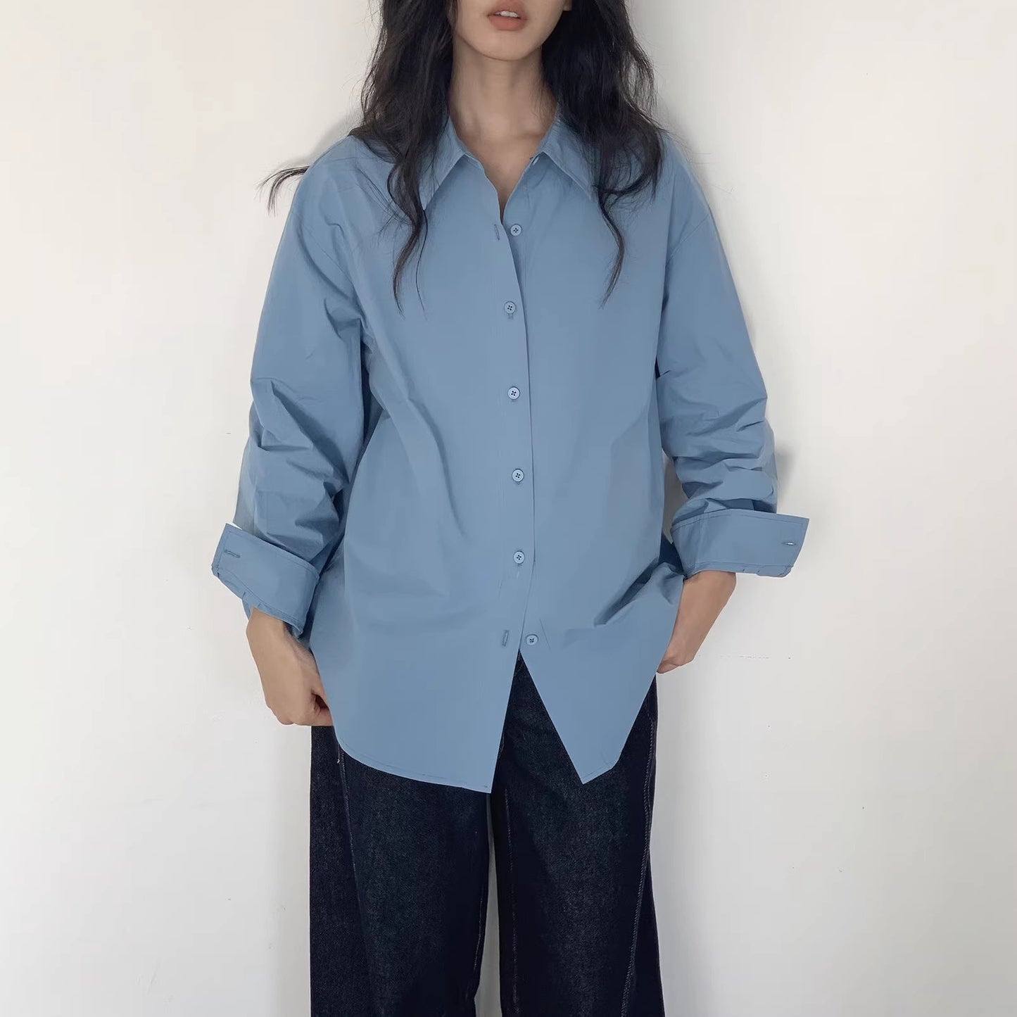 Long Sleeve Shirt  Casual Loose Vintage Blouse