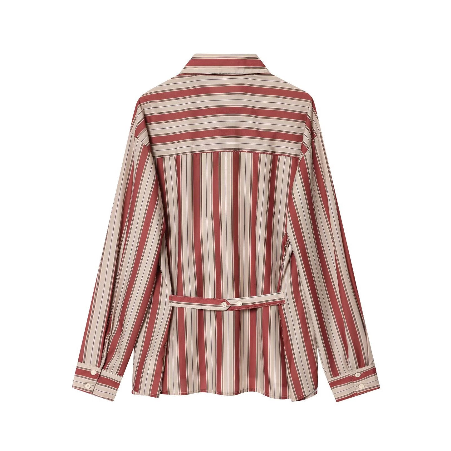 Back strap striped shirt for women