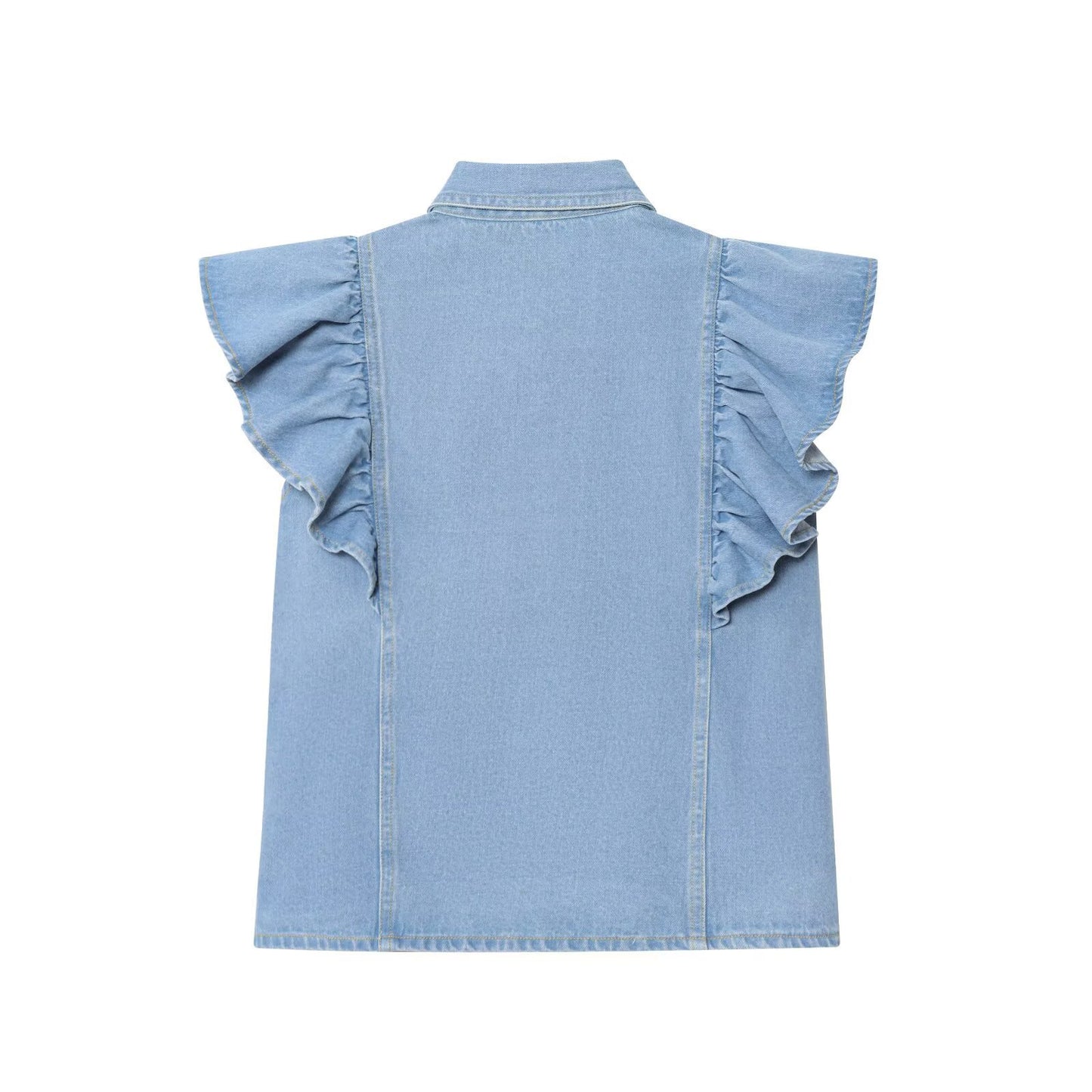 Stacked denim shirt