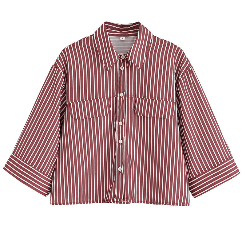 Long-Sleeved Fashion Loose Casual Design Sense Unique Shirt Top