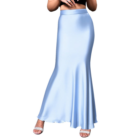 Adopter une jupe élastique en polyester queue de poisson pour