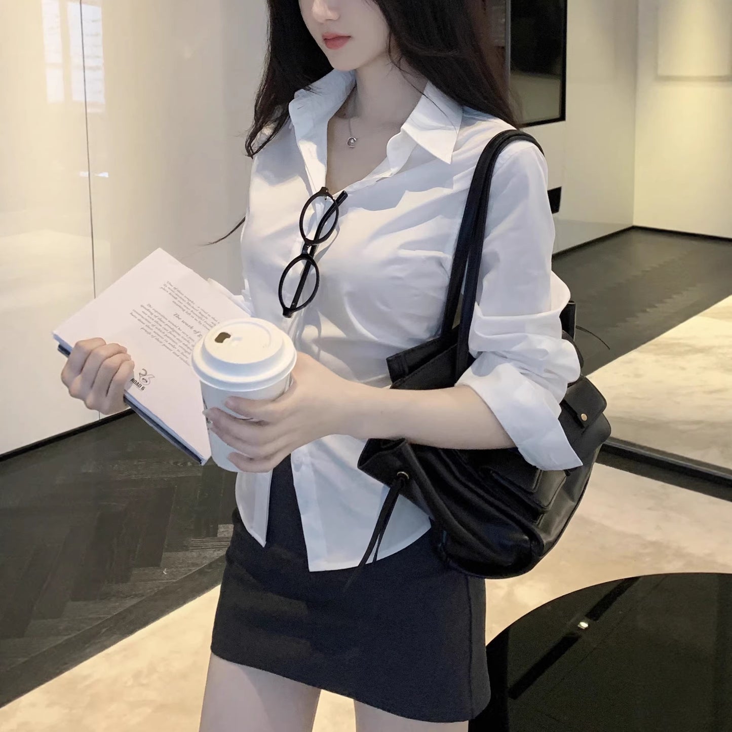 Long Sleeve Blouse Women's Design Sense Fitted Top