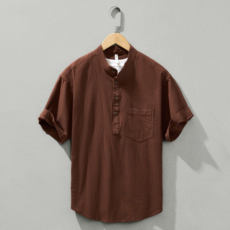 Men's short sleeved shirt loose top