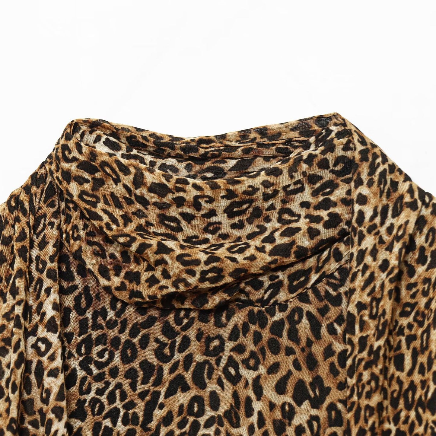 Animal print halter neck dress for women