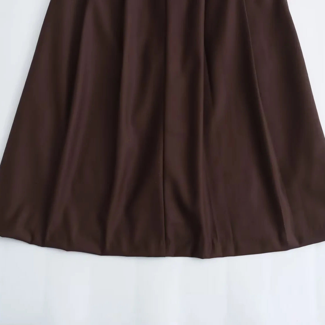 A-line retro pocket over the knee suit skirt