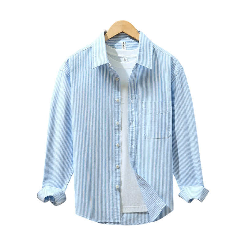 Men's striped long sleeved shirt