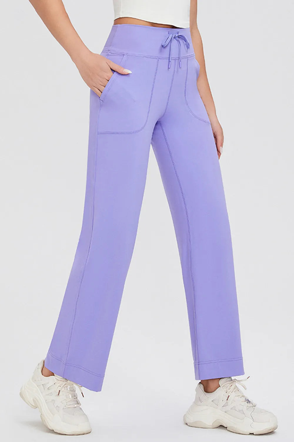 Basic Bae Full Size Drawstring High Waist Pants with Pockets