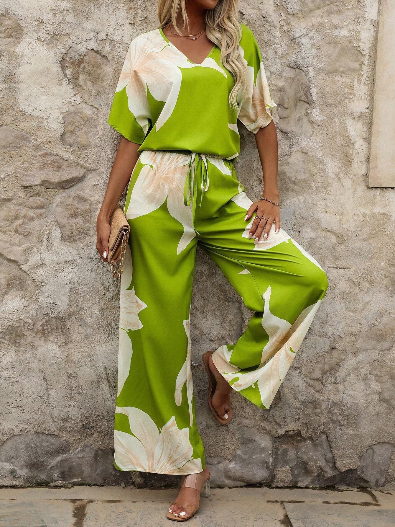 Fashionable Printed Casual Set for Women Spring Summer New Style Printed Fashion Outfit