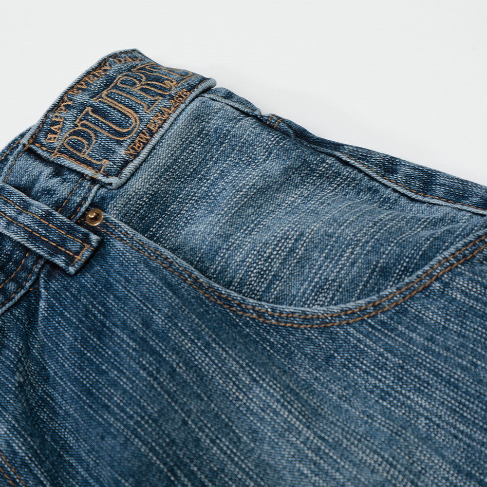 Loose wide leg denim pants