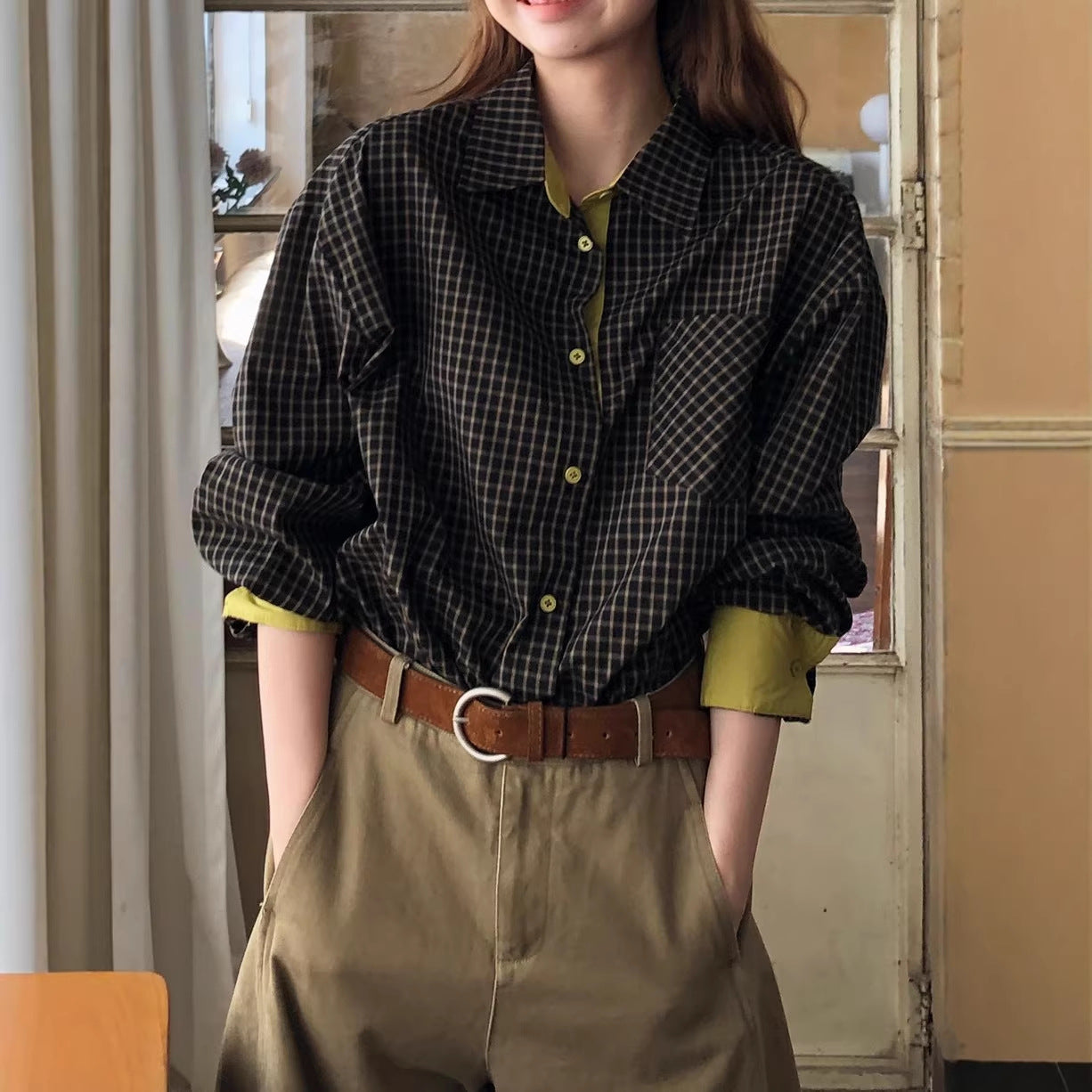 Layering Inner Long Sleeve Unique Super Cute Blouse
