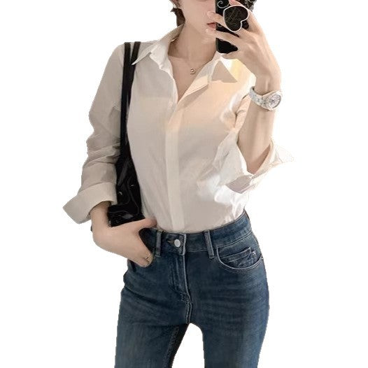 Long Sleeve Blouse Women's Design Sense Fitted Top